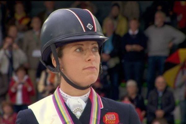 Charlotte Dujardin, la cavalière britannique, remporte le dressage individuel, 27 août 2014, JEM FEI Alltech