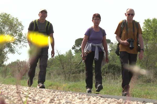 Hérault - Michel Berry marche pour faire connaitre la maladie de Parkinson - 10 avril 2023.