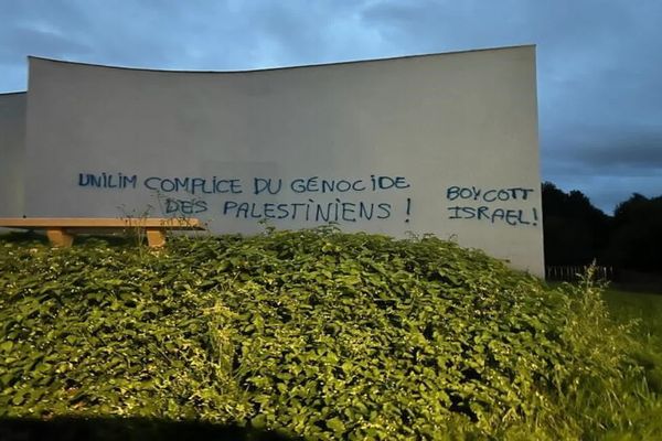 Dans la nuit de dimanche 6 à lundi 7 octobre, des tags pro-palestiniens sont apparus sur les murs de l'Université de Limoges.