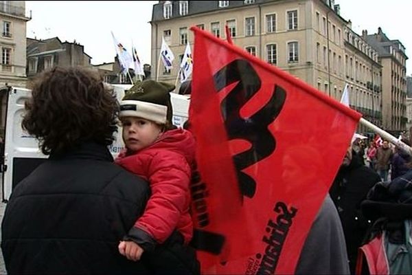 Manifestation des enseignants à Rennes