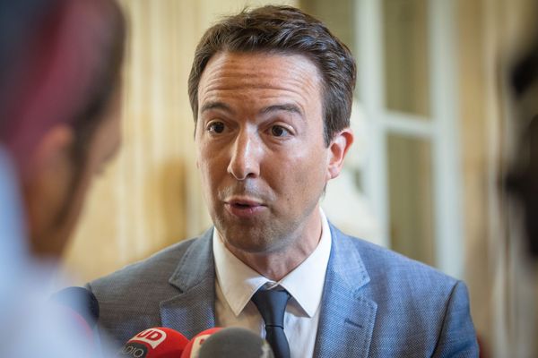 Le vice-président des Républicains, Guillaume Peltier en salle des Quatre Colonnes