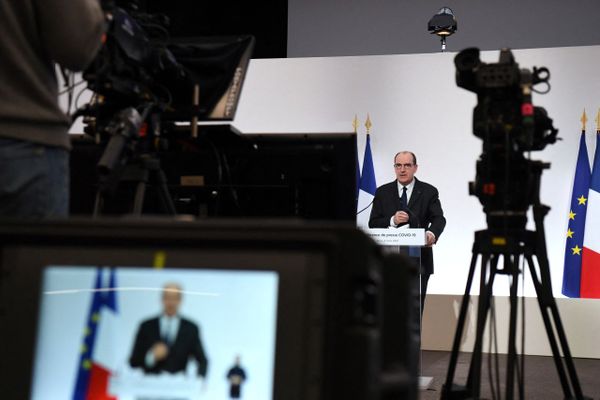 Le Premier ministre lors d'une conférence de presse sur la crise sanitaire le jeudi 4 mars.