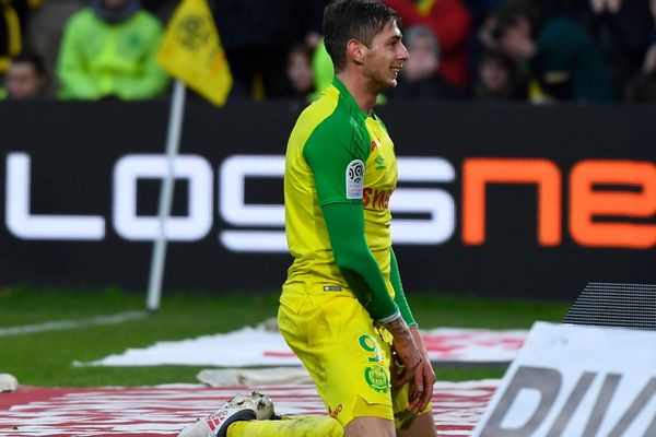 Emiliano Sala lors du match contre le LOSC le 11 février 2018