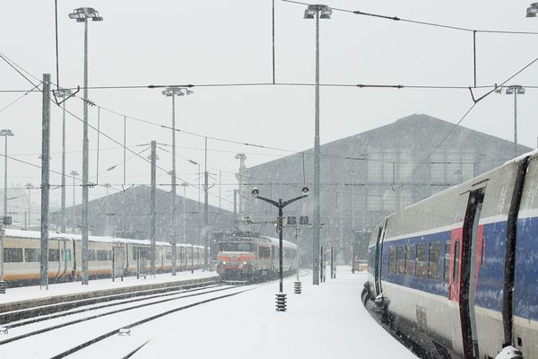 Un TGV en gare du Nord ce mardi. 