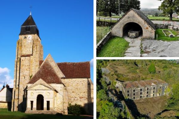 L'église Saint-Pierre-Saint-Paul de Thorigny-sur-Oreuse (Yonne), le lavoir-abreuvoir de Cressia (JUra) et le Fort de la Justice à Belfort (Terrioire-de-Belfort) vont profiter des gains du Loto du Patrimoine 2023.