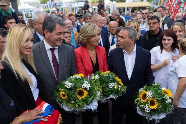 Les trois présidents de région, Jean Rottner, Valérie Pécresse et Xavier Bertrand étaient réunis pour l'inauguration de la Foire de Châlons.