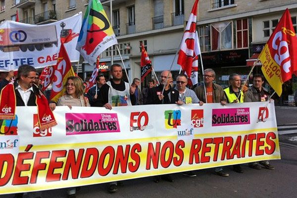 Manifestation contre la réforme des retraites à Caen, 10 septembre 2013