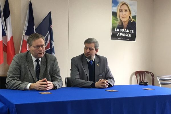 Gilles Lebreton, eurodéputé FN et Martial Maume, secrétaire du FN Creuse