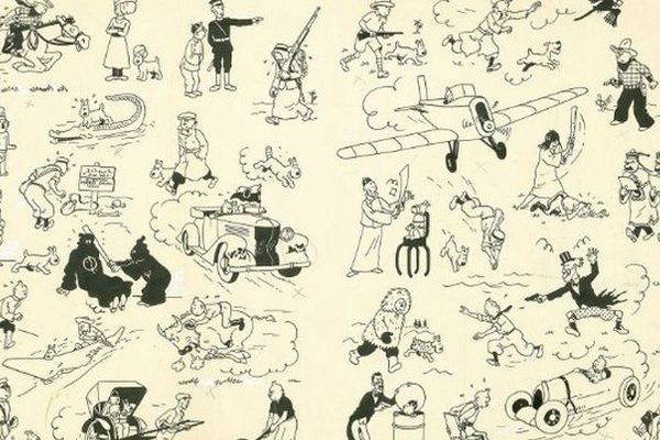 La planche dessinée par Hergé vendue 2,5 millions d'euros.