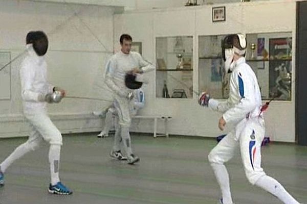 L'équipe de France d'épée est en stage à Nîmes dans le Gard - avril 2015.