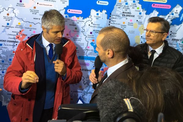  Laurent Wauquiez interrogé par l'une de nos équipes, lors du Sommet de l’élevage le 7 octobre 2016.