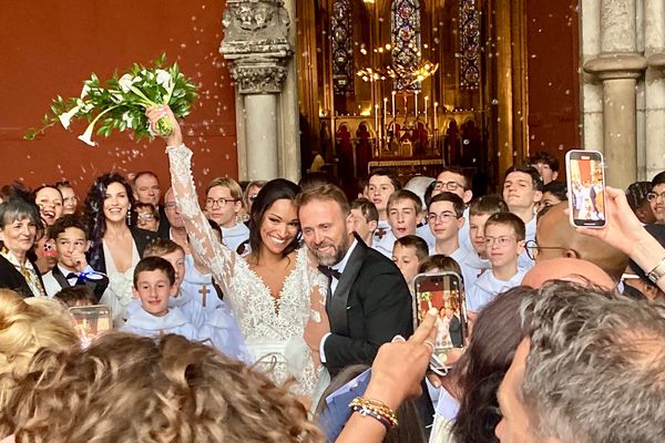 Cindy Fabre et son mari Sylvain Camos à Dijon.