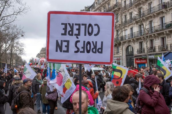 La précédente journée d'action, le 1ᵉʳ février, avait déjà été bien suivie, comme ici à Paris.