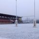 La neige industrielle a recouvert un terrain de rugby à Gaillac mercredi 25 janvier.