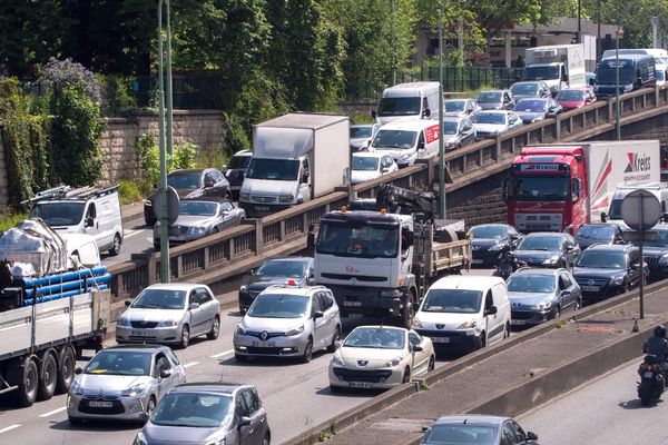 Des embouteillages, sur le périphérique parisien, porte d'Orléans (archives).