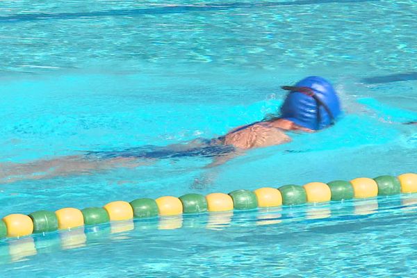 Nageuse dans une piscine (illustration)