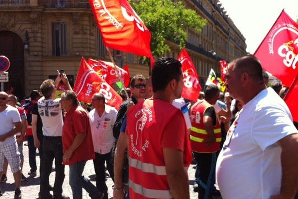 Plusieurs centaines de personnes rassemblées contre la loi travail à Marseille le 9 juin dernier.