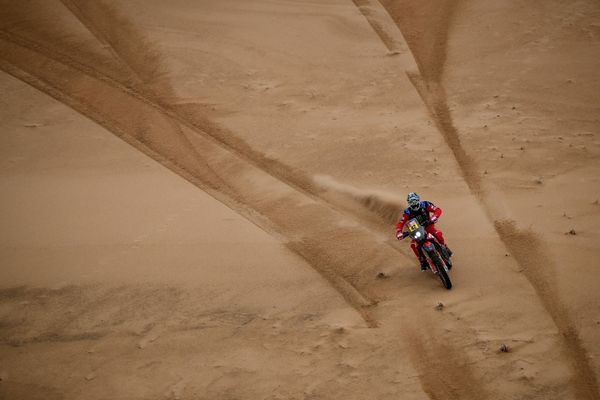 Adrien Van Beveren sur le Dakar 2023, où il a terminé 5e.