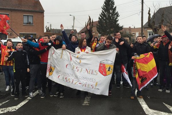 Une cinquantaine de supporters s'est rassemblée à la Gaillette après l'entraînement