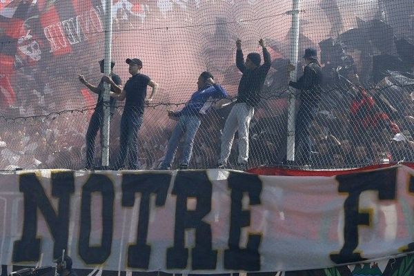 Les supporters niçois lors du dernier déplacement à Marseille