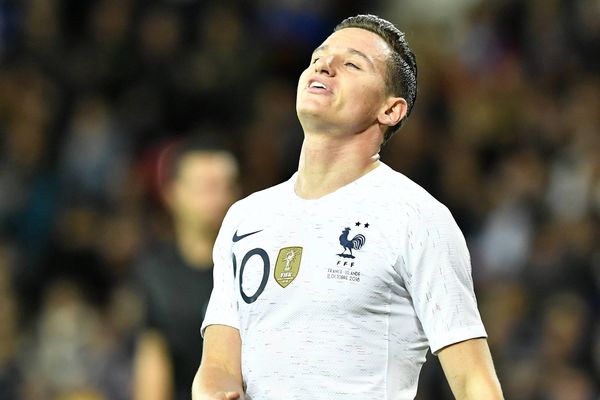 Florian Thauvin lors du match France-Islande (2-2) à Guingamp, le 11 octobre 2018