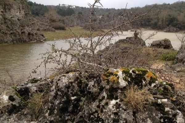 Le lac des Rives, sur le causse du Larzac - 7/12/2014