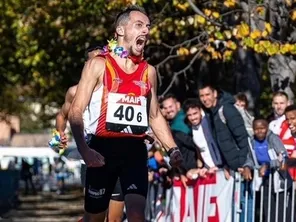 Antoine Villechenaud s'est classé 13e du Marathon de Paris (ici à la Corrida de Houilles en 2023).