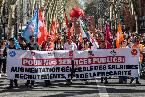 Une manifestation contre la vie chère en mars 2024 à Toulouse.