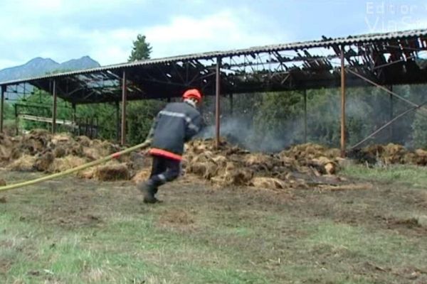 Un hangar a brulé, le 11 octobre, à Sainte-lucie de Moriani