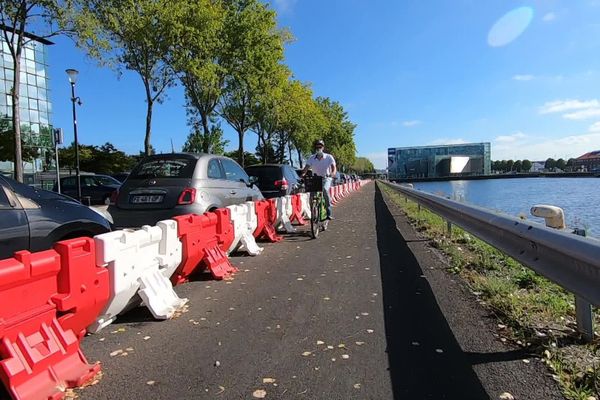 Vélos et cyclistes dans les rues du Havre (archives)