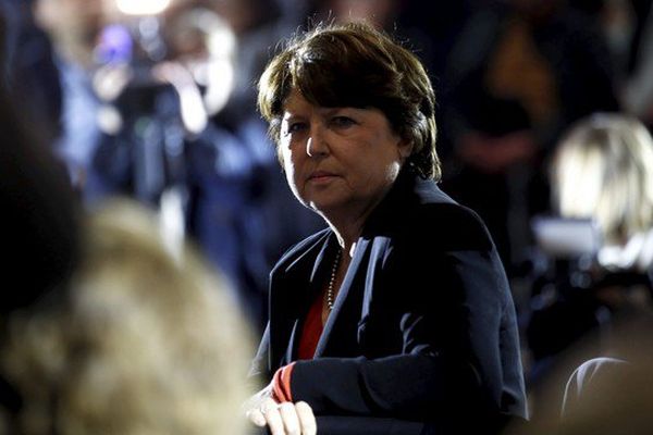 Martine Aubry  le 25 février lors d'une réunion des partisans d'une primaire citoyenne de la gauche et des écologistes organisée à Lille (image d'illustration)