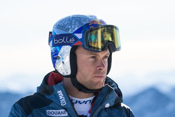 Alexis Pinturault à Soelden (Autriche) le 22 octobre 2021, avant l'ouverture des Mondiaux de ski alpin.