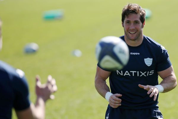 Maxime Machenaud, du Racing 92, à l'entraînement, le 20 avril 2016.