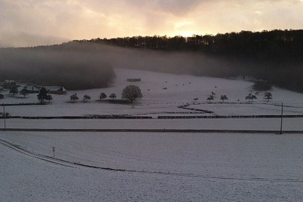 Il a neigé à Montville dans la nuit de jeudi à vendredi.