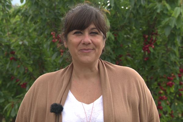 Elsa Panadès, journaliste et présentatrice d'Aquí Sem. A Céret, une nouvelle variété de cerises, la Royal Tioga Cherry, tente de se faire une place au soleil.