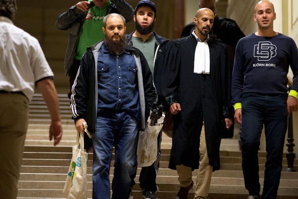 Khalid Bouloudo, au palais de justice de Bruxelles en septembre 2016.