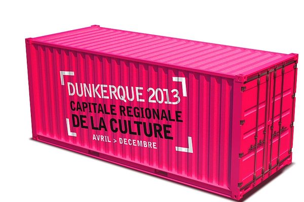 Un conteneur rose comme une grosse boîte à surprises culturelles : c'est le logo de "Dunkerque, capitale de la culture 2013".