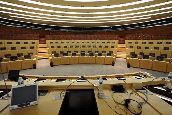 L'hémicycle du conseil régional à Lille.