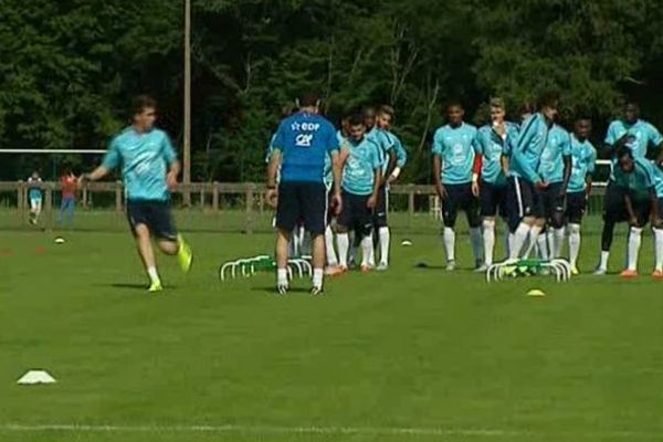 Les Bleuets se sont entraînés en Saône-et-Loire avant la rencontre de ce soir.