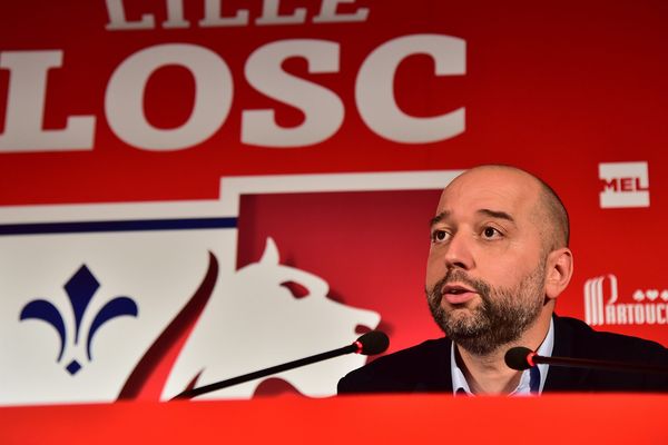 Gérard Lopez, nouveau patron du LOSC,  à Luchin vendredi dernier.