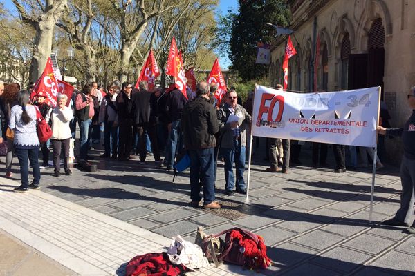 Montpellier - manifestation des retraités - 30 mars 2017.