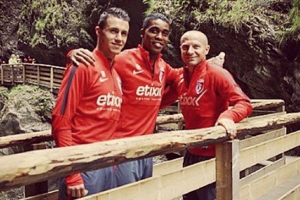 Franck Béria, ici au centre de l'image avec ses deux coéquipiers du LOSC Balmont et Corchia. 