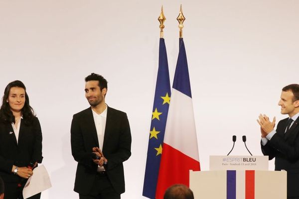 Marie Bochet et Martin Fourcade avaient été reçus à l'Elysée en avril dernier.