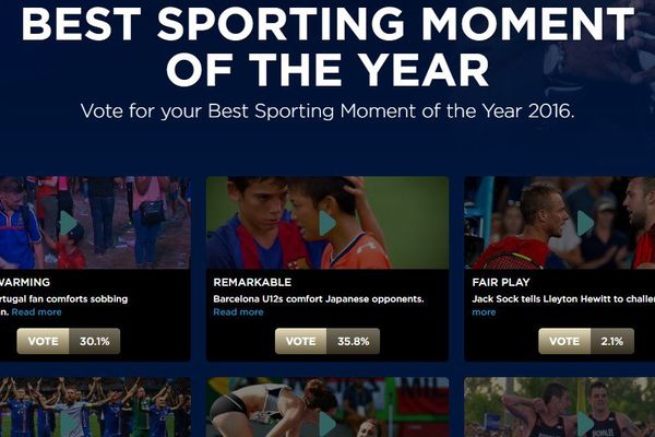 Le site où l'on peut voter pour le moment sportif de l'année.