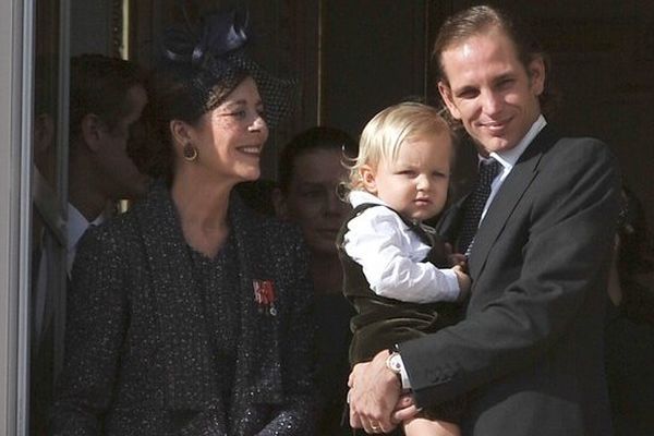 La prin­cesse Caro­line et Sacha, le fils d’Andrea Casiraghi et de son épouse Tatiana.