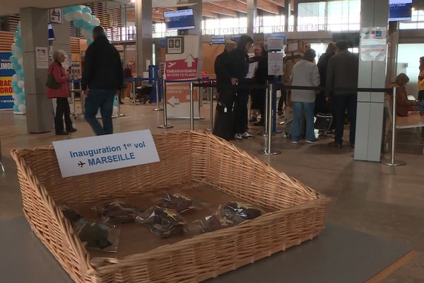 L'aéroport de Limoges Bellegarde a inauguré ce premier vol en provenance de Marseille, 3 avril 2024.