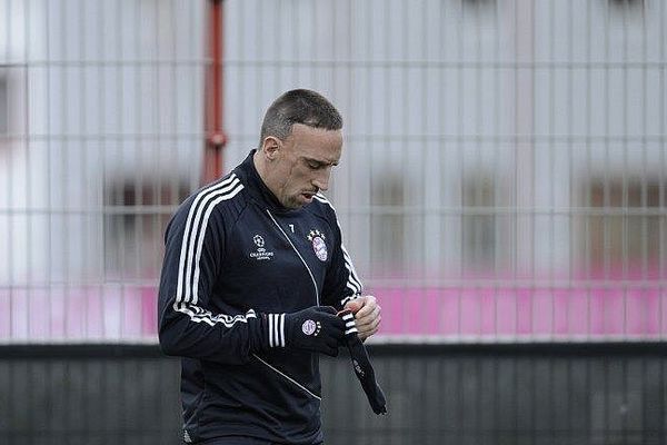 Franck Ribéry au centre d'entraînement du Bayern de Munich en novembre 2012