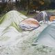 Les tentes du parc de La Touche, en plein cœur de Rennes, recouvertes de neige ce 21 novembre 2024.