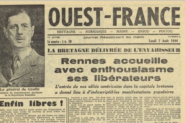 La première Une du quotidien Ouest-France