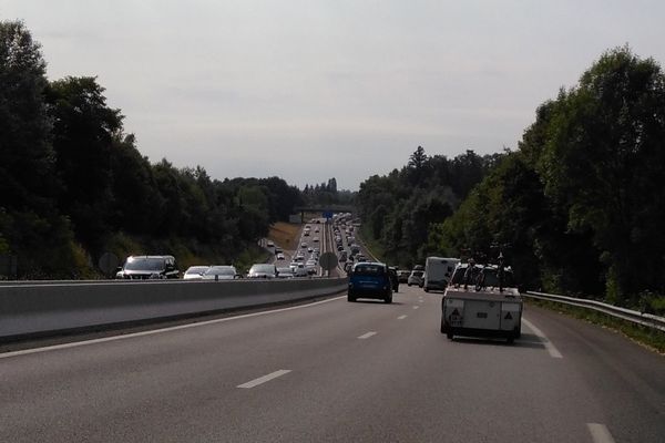 Sur l'A20 le trafic est dense